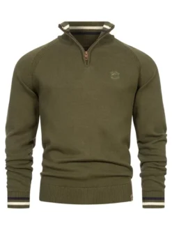 Indicode Herren Strickpullover - INSwift in khaki