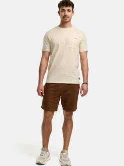Indicode Herren T-Shirt - INAndorra in beige sand