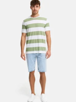 Indicode Herren T-Shirt - INAriba in grün weiß