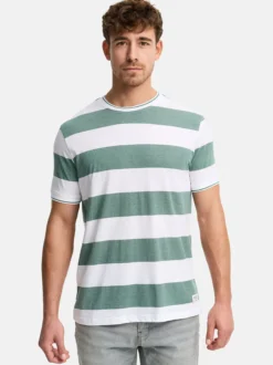 Indicode Herren T-Shirt - INAriba in grün weiß
