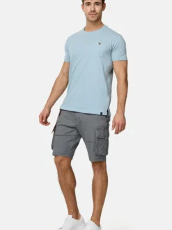 Indicode Herren T-Shirt - INJon in blue stone cognac