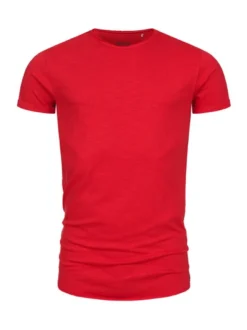 Indicode Herren T-Shirt - Willbur Tee in rot purple