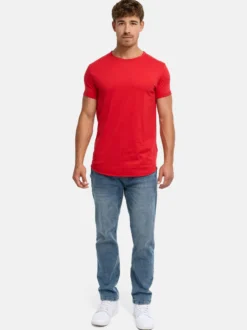 Indicode Herren T-Shirt - Willbur Tee in rot purple