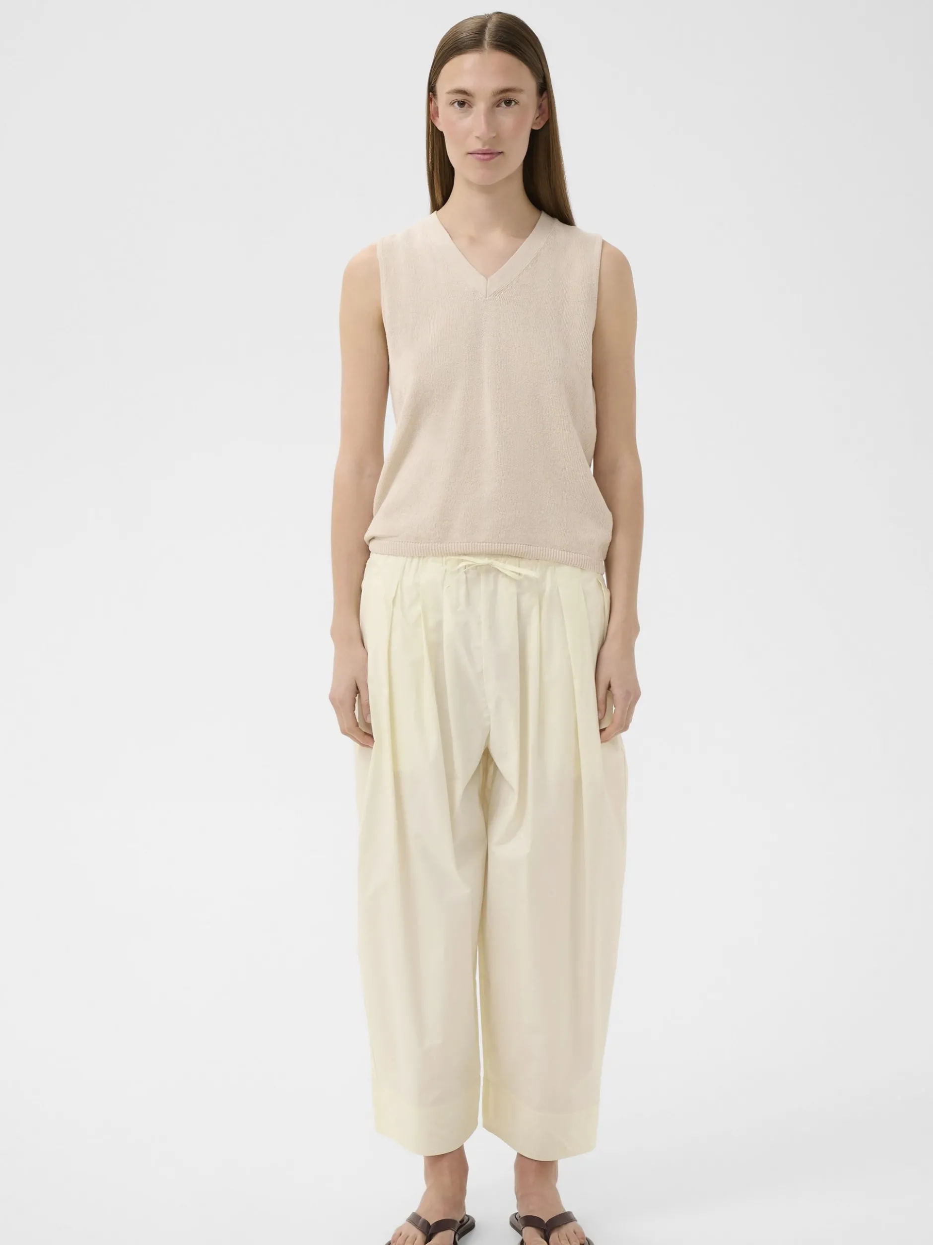 Inwear Damen Hose HAZEIW Elastische Taille in vanille