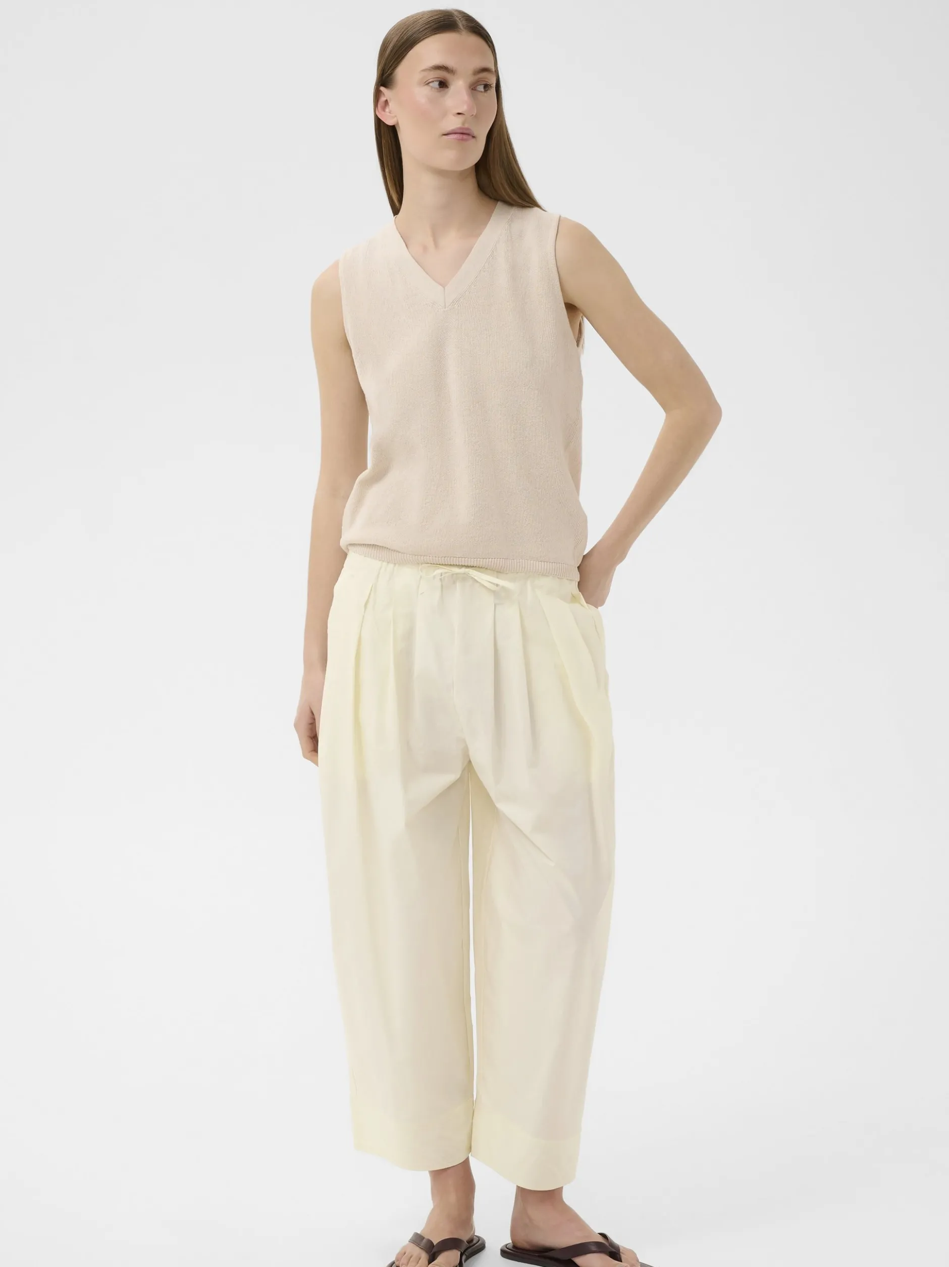 Inwear Damen Hose HAZEIW Elastische Taille in vanille