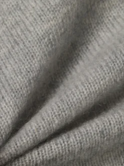 IPURI Damen Cashmere-Strickshirt in hellgrau