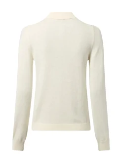 Ipuri Essentials Damen Strickpullover mit Merionwollanteil in ecru