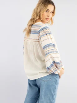 IZIA Damen Bluse in mehrfarbig - Ausschnitt: Rundhals