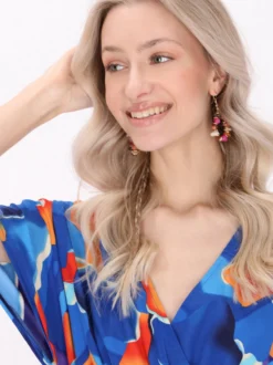IZIA Damen Kleid in blau - Länge: mittel