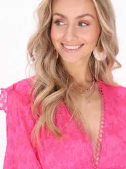 IZIA Damen Kleid in fuchsia - Länge: mittel