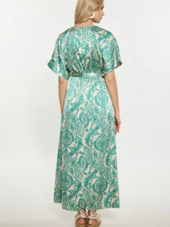 IZIA Damen Kleid in grün - Ausschnitt: V-Ausschnitt