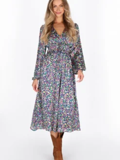 IZIA Damen Kleid in mehrfarbig - Länge: mittel