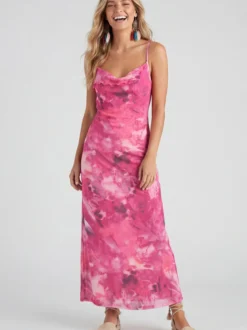 IZIA Damen Kleid in purple - Länge: mittel
