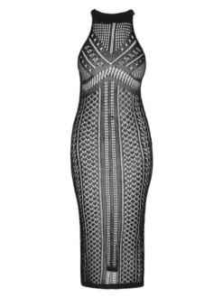 IZIA Damen Kleid in schwarz - Länge: mittel