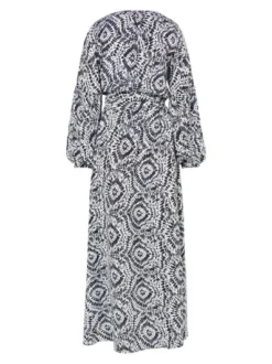 IZIA Damen Maxikleid mit Print in schwarz