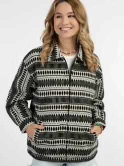 IZIA Damen Oversize-Blouson in mehrfarbig