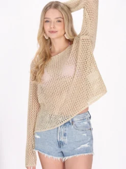 IZIA Damen Pullover in beige
