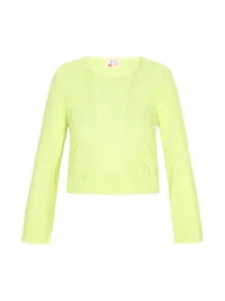 IZIA Damen Pullover in gelb - Ausschnitt: Rundhals