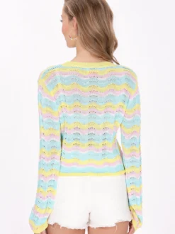 IZIA Damen Pullover in gelb - Ausschnitt: Rundhals