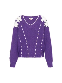 IZIA Damen Pullover in lila