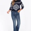 IZIA Damen Pullover in marine - Ausschnitt: Rundhals