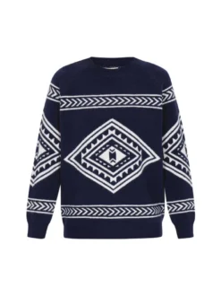 IZIA Damen Pullover in marine - Ausschnitt: Rundhals