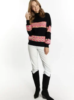 IZIA Damen Pullover in mehrfarbig