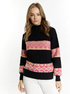 IZIA Damen Pullover in mehrfarbig