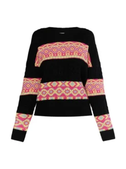 IZIA Damen Pullover in mehrfarbig - Ausschnitt: Rundhals