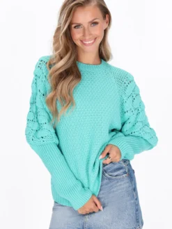 IZIA Damen Pullover in türkis