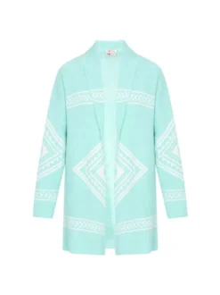 IZIA Damen Strickjacke in aqua