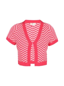 IZIA Damen Strickjacke in fuchsia