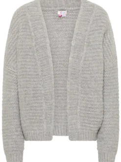 IZIA Damen Strickjacke in hellgrau