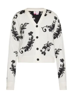 IZIA Damen Strickjacke in weiß