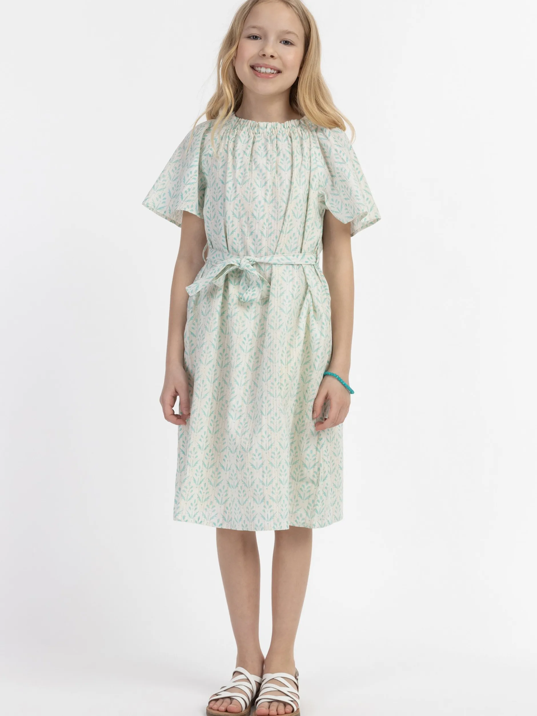 IZIA Mädchen Sommerkleid in türkis - Länge: mittel