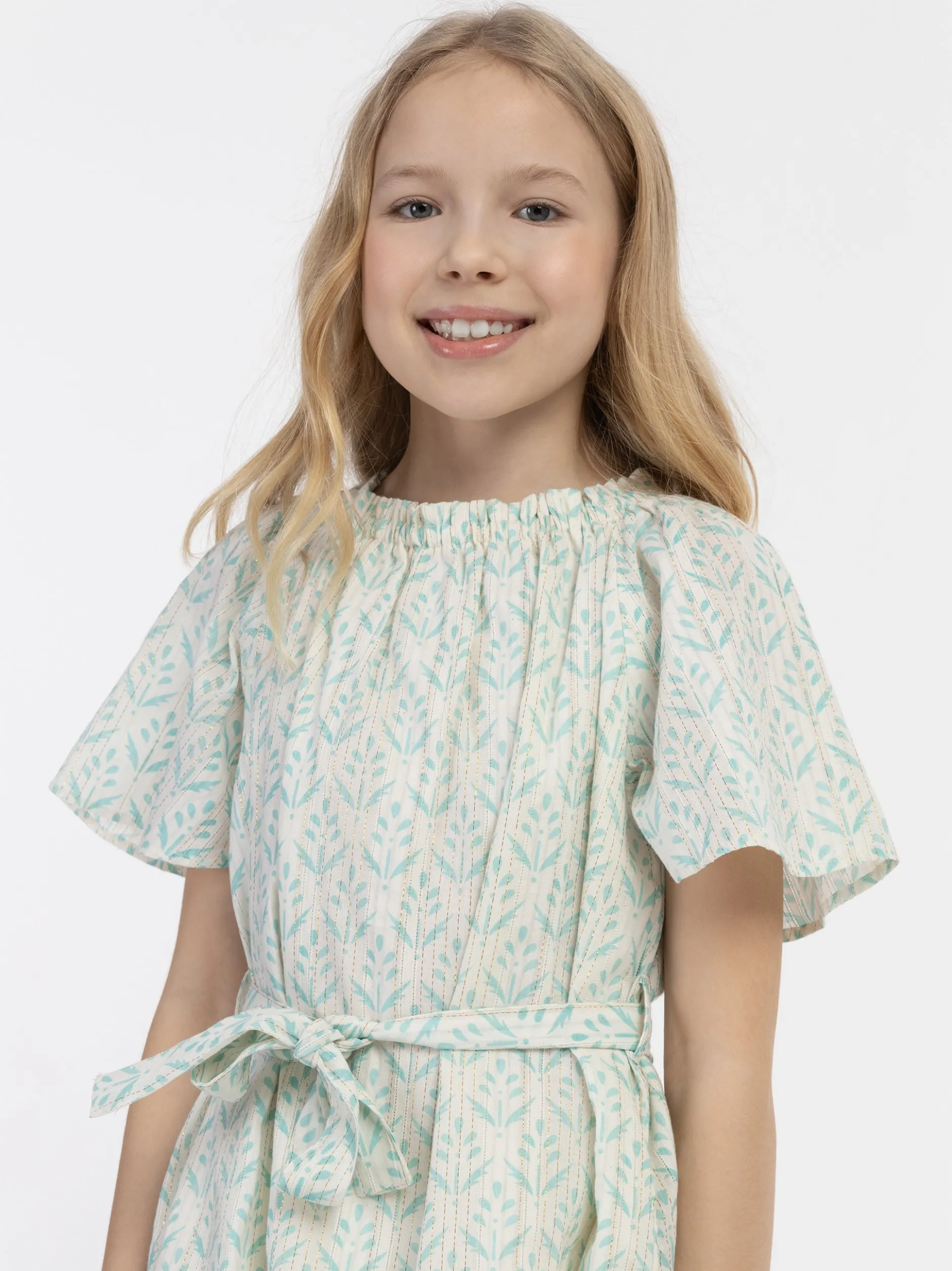 IZIA Mädchen Sommerkleid in türkis - Länge: mittel