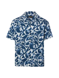 Jack & Jones Herren Kurzarmhemd - JPRBlubilbao in indigo ecru
