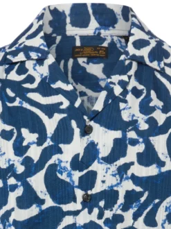 Jack & Jones Herren Kurzarmhemd - JPRBlubilbao in indigo ecru