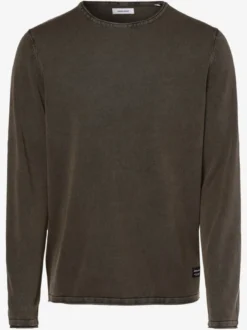 Jack & Jones Herren Pullover - JJEleo in oliv