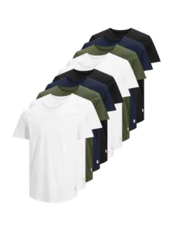 Jack & Jones Herren T-Shirt 10er Pack in mehrfarbig