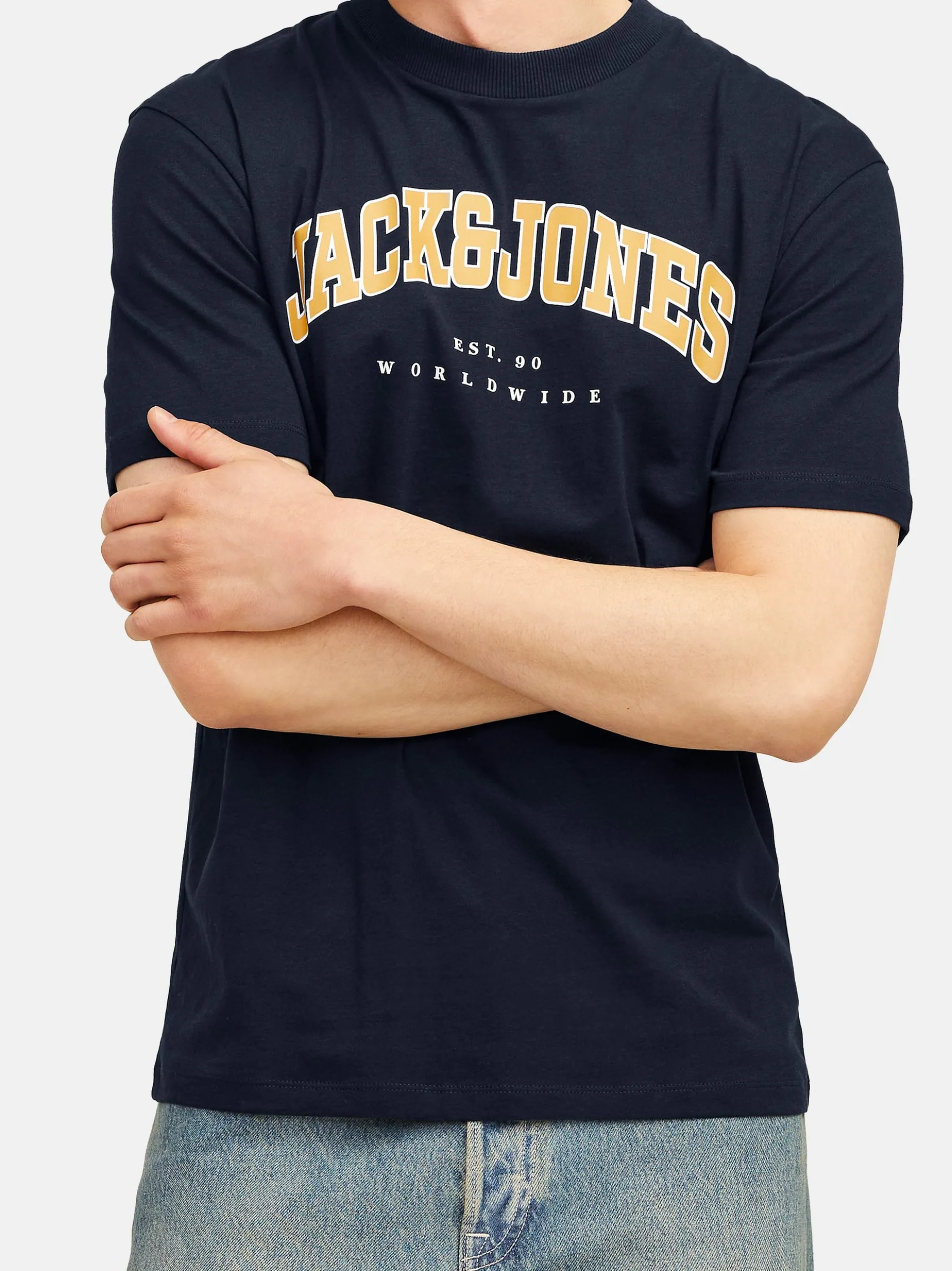 Jack & Jones Herren T-Shirt - 3er Pack Caleb Varsity in blau