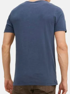 Jack & Jones Herren T-Shirt - 3er Pack Split in blau