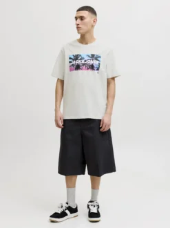 Jack & Jones Herren T-Shirt - JJIndiana in hellgrau