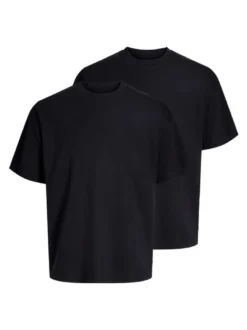 Jack & Jones Herren T-Shirts - Barron Tee im 2er-Pack in schwarz