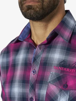 Jan Vanderstorm Herren Kurzarmhemd - HILSING in pink