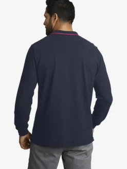 Jan Vanderstorm Herren Langarm-Poloshirt - ELLIS in blau
