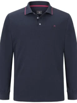 Jan Vanderstorm Herren Langarm-Poloshirt - ELLIS in blau