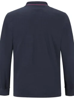 Jan Vanderstorm Herren Langarm-Poloshirt - ELLIS in blau