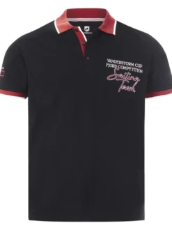 Jan Vanderstorm Herren Poloshirt - IWAR in schwarz