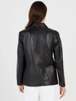 JCC Damen Lederblazer in schwarz